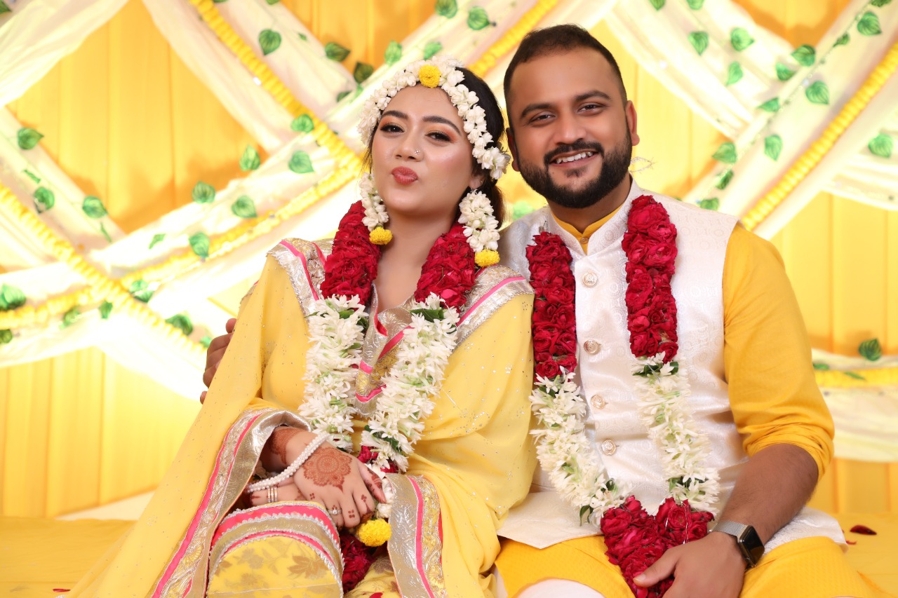 Elegant Indian destination wedding mandap at sunset